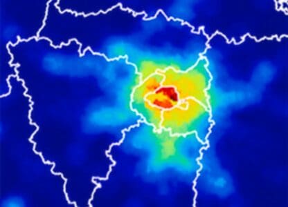 Métaux atmosphériques : 1ères cartes sur Paris et Lyon